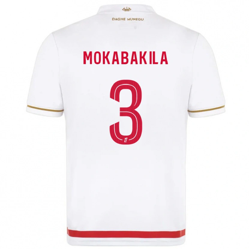 Danxen Hombre Camiseta Nick Mokabakila #3 Rojo Blanco 1ª Equipación 2025/26 La Camisa