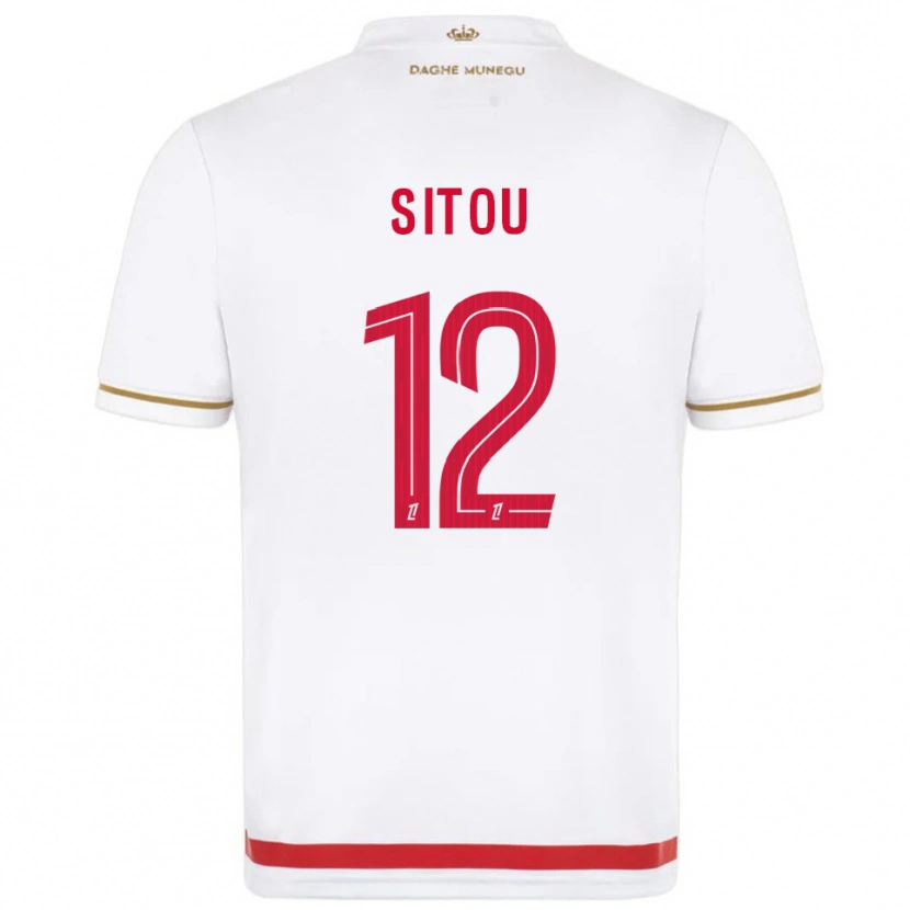 Danxen Hombre Camiseta Kévin Sitou #12 Rojo Blanco 1ª Equipación 2025/26 La Camisa