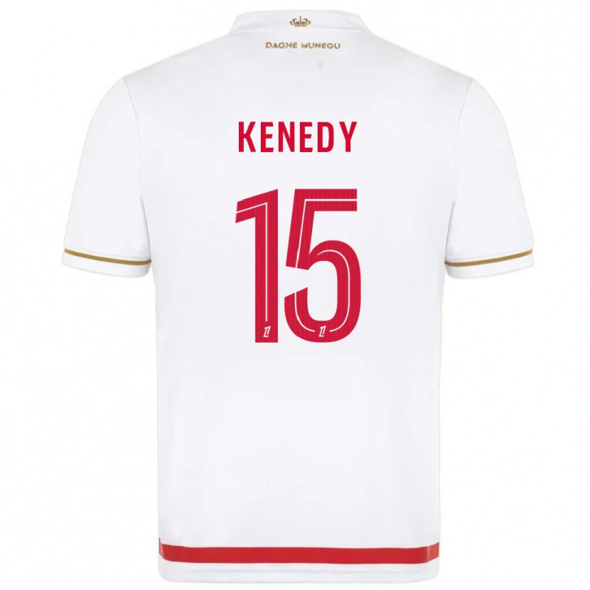Danxen Hombre Camiseta Kenedy #15 Rojo Blanco 1ª Equipación 2025/26 La Camisa