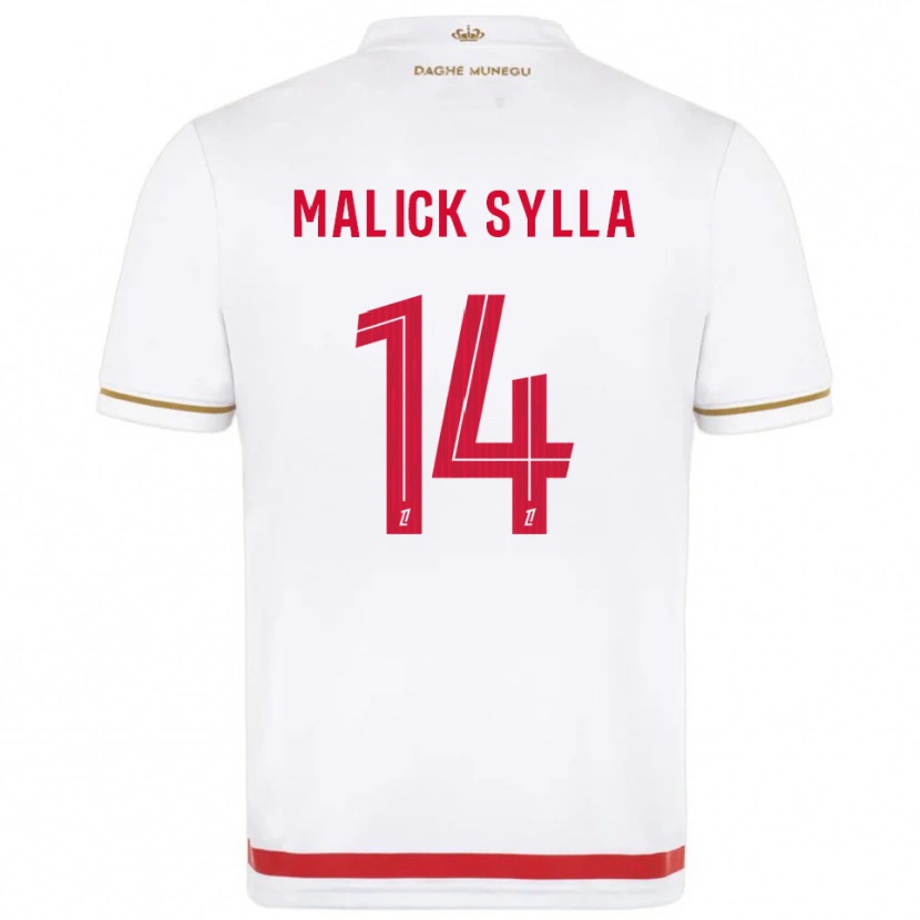 Danxen Hombre Camiseta Malick Sylla #14 Rojo Blanco 1ª Equipación 2025/26 La Camisa