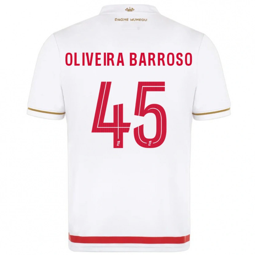 Danxen Hombre Camiseta Mickael Oliveira Barroso #45 Rojo Blanco 1ª Equipación 2025/26 La Camisa