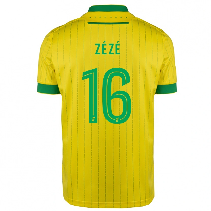 Danxen Hombre Camiseta Yanel Zézé #16 Amarillo Verde 1ª Equipación 2025/26 La Camisa