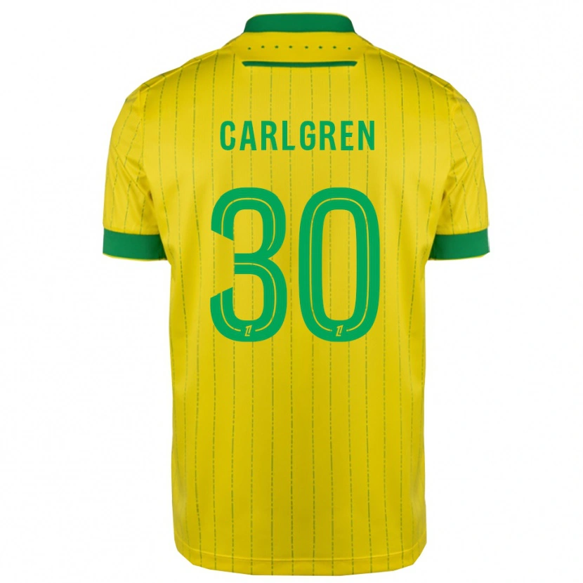 Danxen Hombre Camiseta Patrik Carlgren #30 Amarillo Verde 1ª Equipación 2025/26 La Camisa
