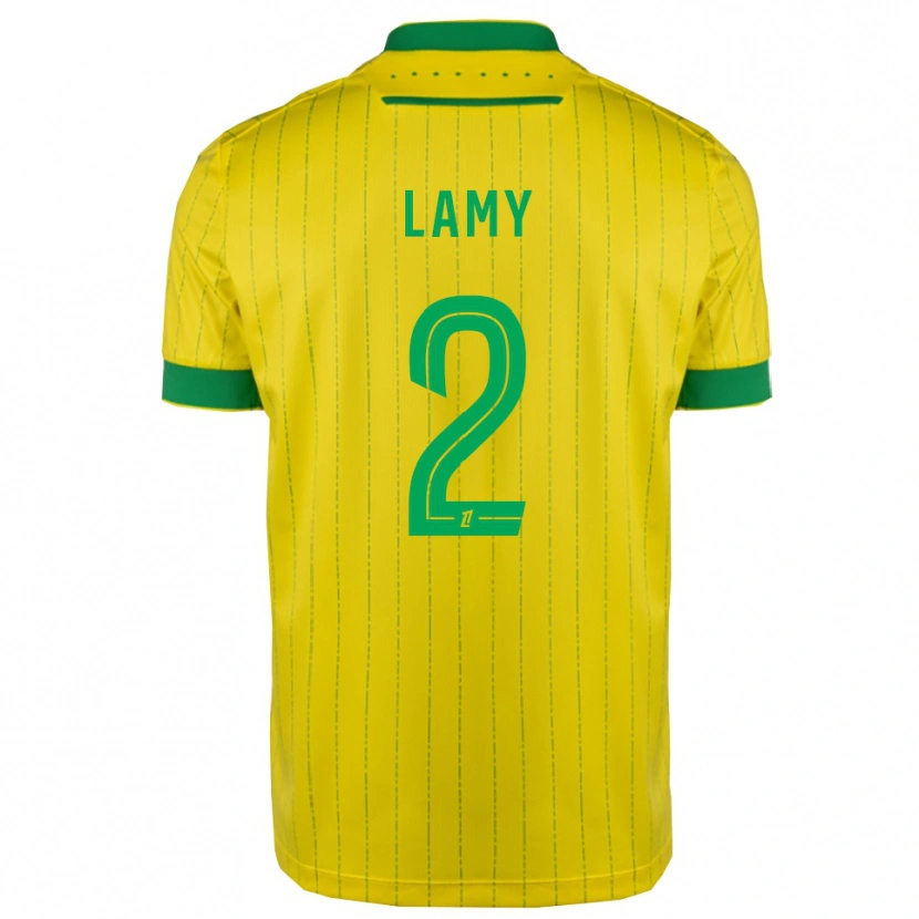 Danxen Hombre Camiseta Hugo Lamy #2 Amarillo Verde 1ª Equipación 2025/26 La Camisa