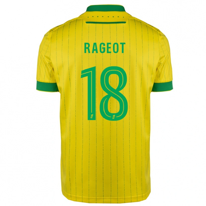 Danxen Hombre Camiseta Lalie Rageot #18 Amarillo Verde 1ª Equipación 2025/26 La Camisa