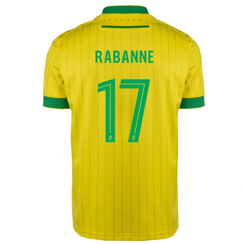 Danxen Hombre Camiseta Julie Rabanne #17 Amarillo Verde 1ª Equipación 2025/26 La Camisa