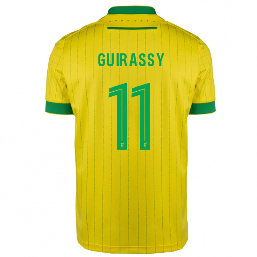 Danxen Hombre Camiseta Herba Guirassy #11 Amarillo Verde 1ª Equipación 2025/26 La Camisa