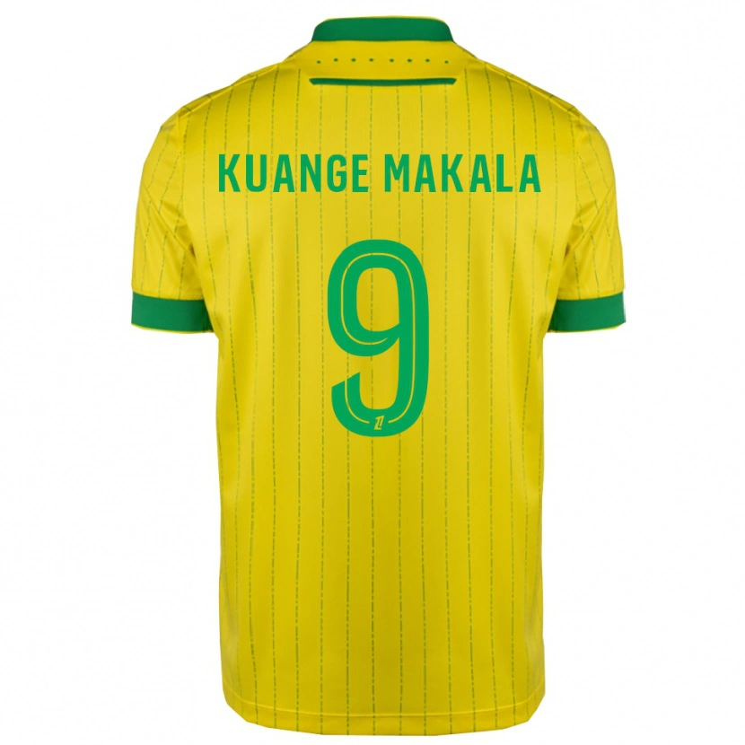Danxen Hombre Camiseta Jordi Kuange Makala #9 Amarillo Verde 1ª Equipación 2025/26 La Camisa
