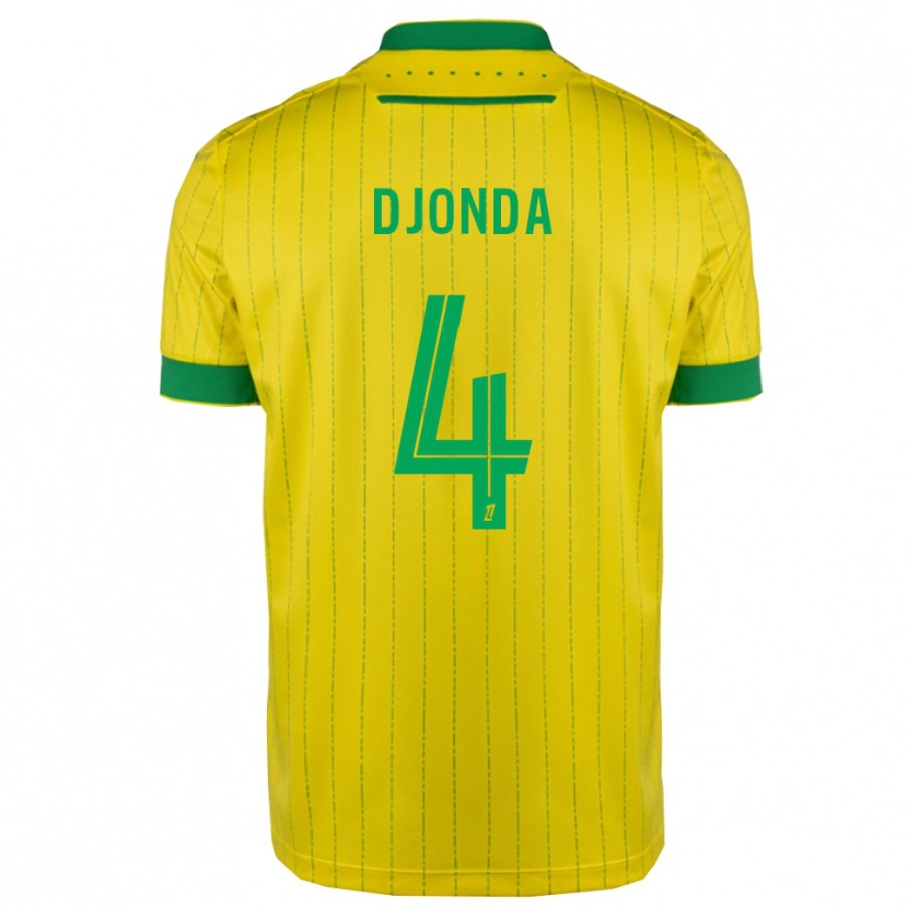 Danxen Hombre Camiseta Christian Djonda #4 Amarillo Verde 1ª Equipación 2025/26 La Camisa