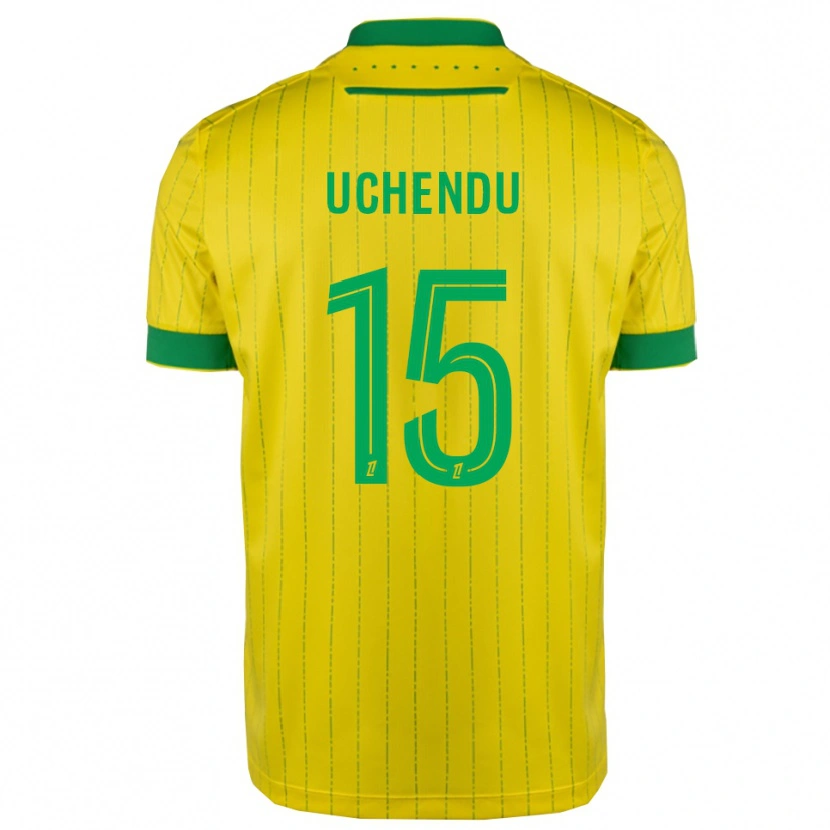 Danxen Hombre Camiseta Chinaza Uchendu #15 Amarillo Verde 1ª Equipación 2025/26 La Camisa