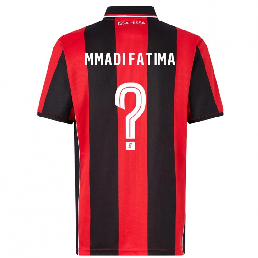 Danxen Hombre Camiseta Ismael Mmadi Fatima #0 Rojo Negro 1ª Equipación 2025/26 La Camisa