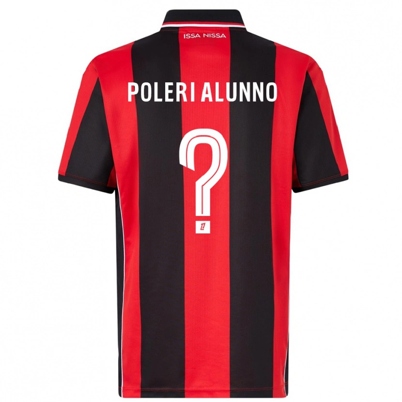 Danxen Hombre Camiseta Mathis Poleri Alunno #0 Rojo Negro 1ª Equipación 2025/26 La Camisa
