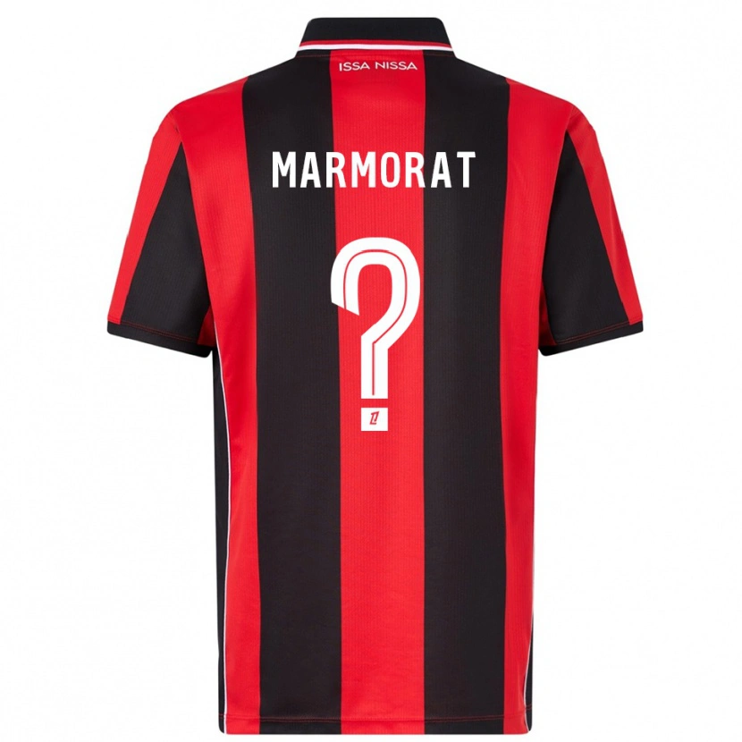 Danxen Hombre Camiseta Mathéo Marmorat #0 Rojo Negro 1ª Equipación 2025/26 La Camisa