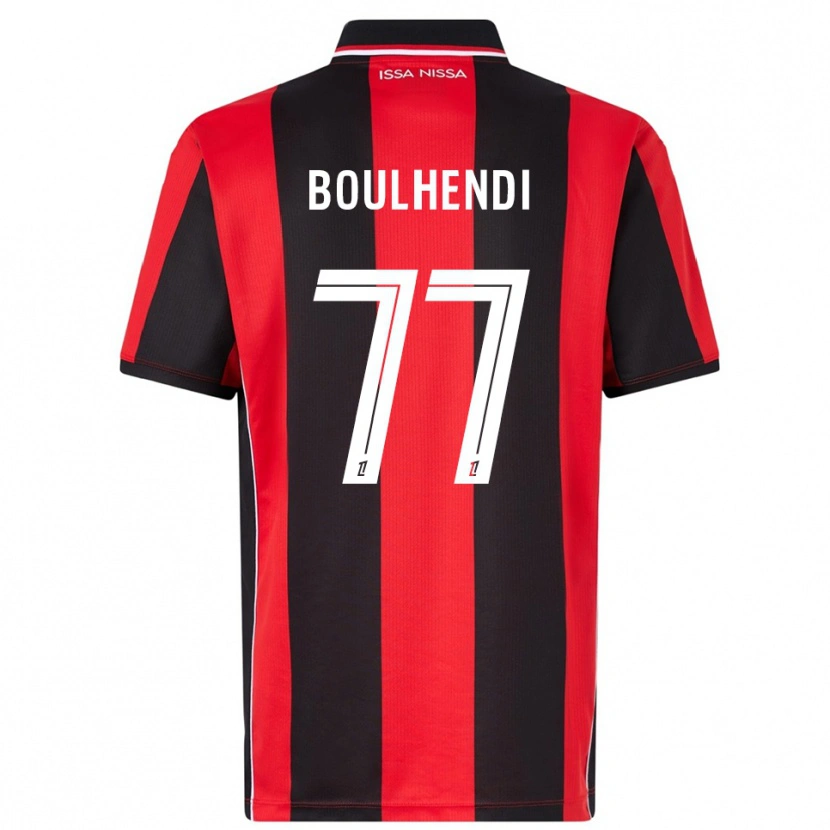 Danxen Hombre Camiseta Teddy Boulhendi #77 Rojo Negro 1ª Equipación 2025/26 La Camisa