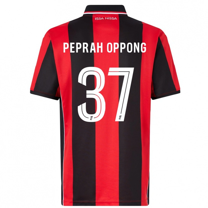 Danxen Hombre Camiseta Kojo Peprah Oppong #37 Rojo Negro 1ª Equipación 2025/26 La Camisa