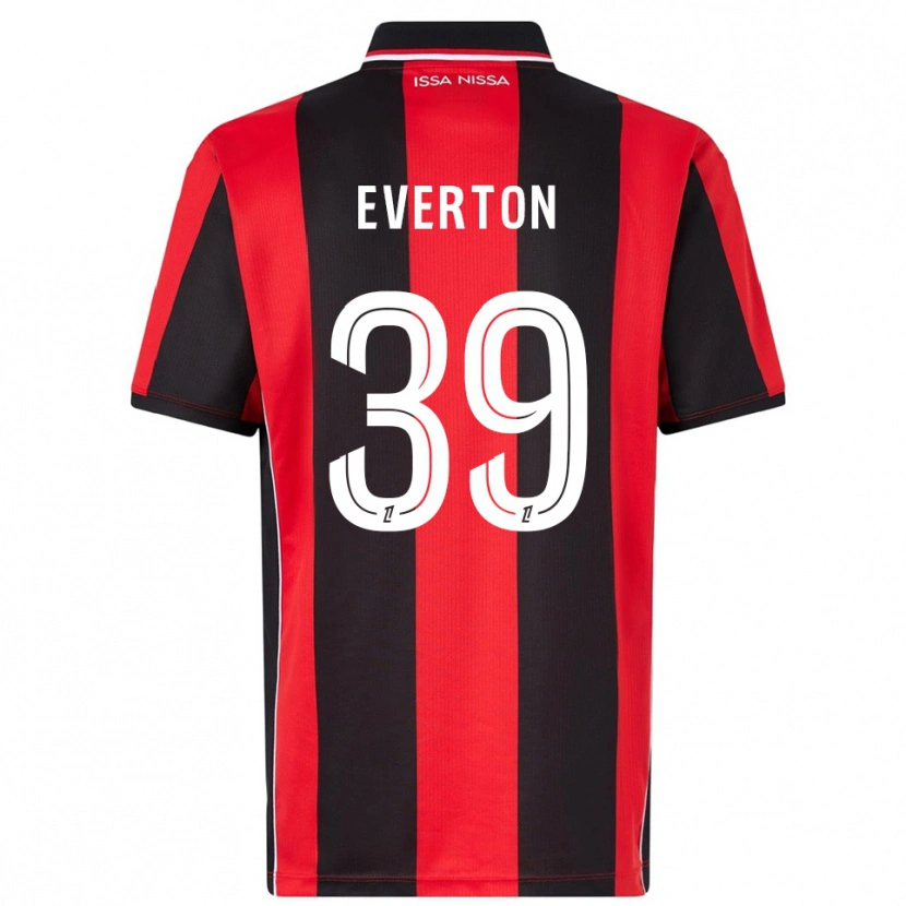 Danxen Hombre Camiseta Everton #39 Rojo Negro 1ª Equipación 2025/26 La Camisa