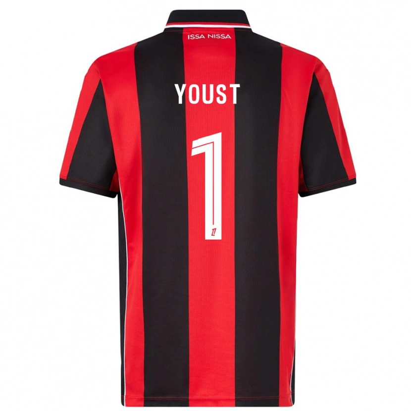 Danxen Hombre Camiseta Matys Youst #1 Rojo Negro 1ª Equipación 2025/26 La Camisa