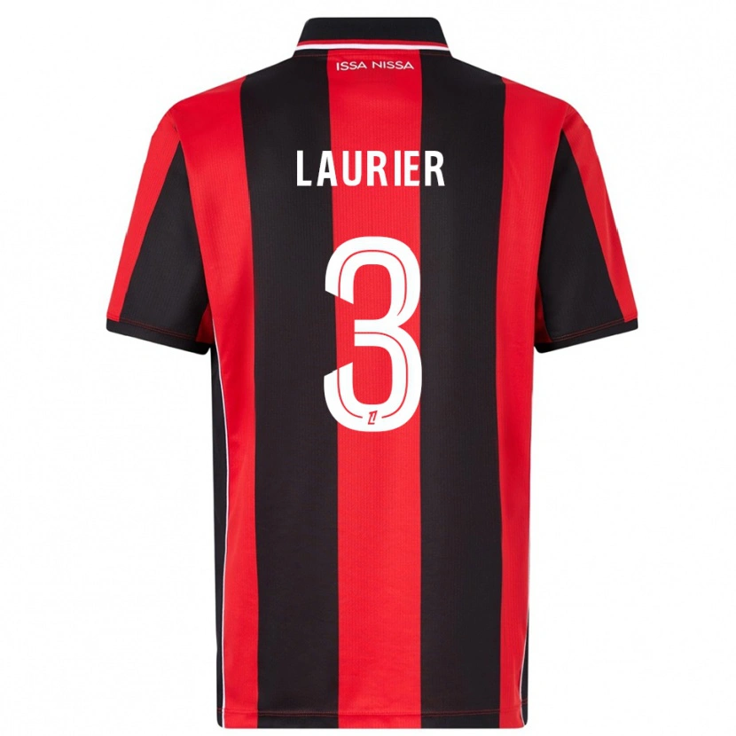 Danxen Hombre Camiseta Estelle Laurier #3 Rojo Negro 1ª Equipación 2025/26 La Camisa