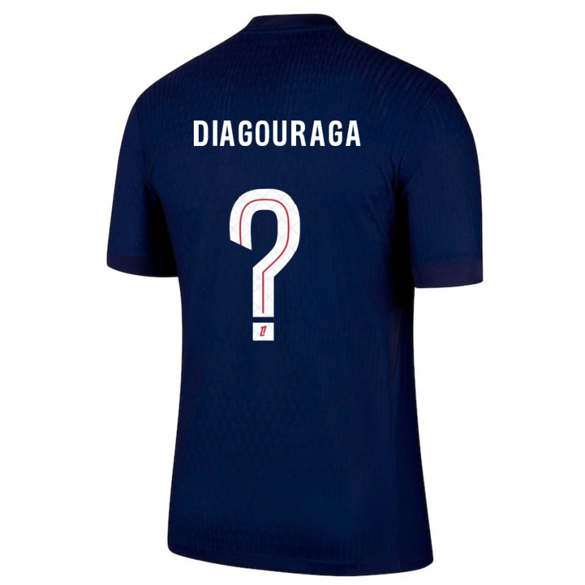 Danxen Hombre Camiseta Toumani Diagouraga #0 Azul Marino Rojo 1ª Equipación 2025/26 La Camisa