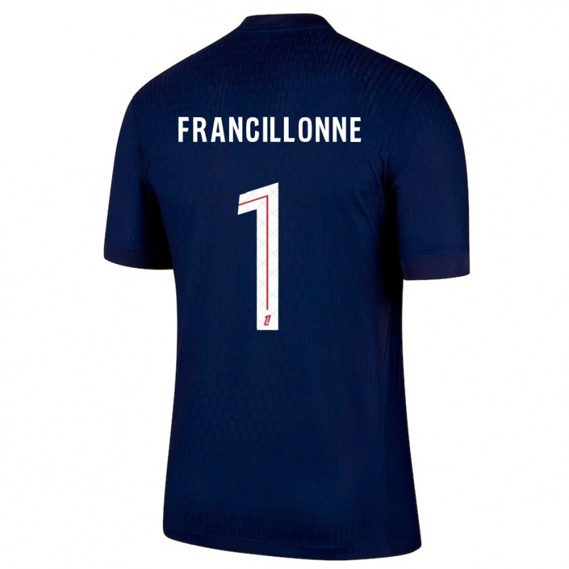 Danxen Hombre Camiseta Bryan Francillonne #1 Azul Marino Rojo 1ª Equipación 2025/26 La Camisa