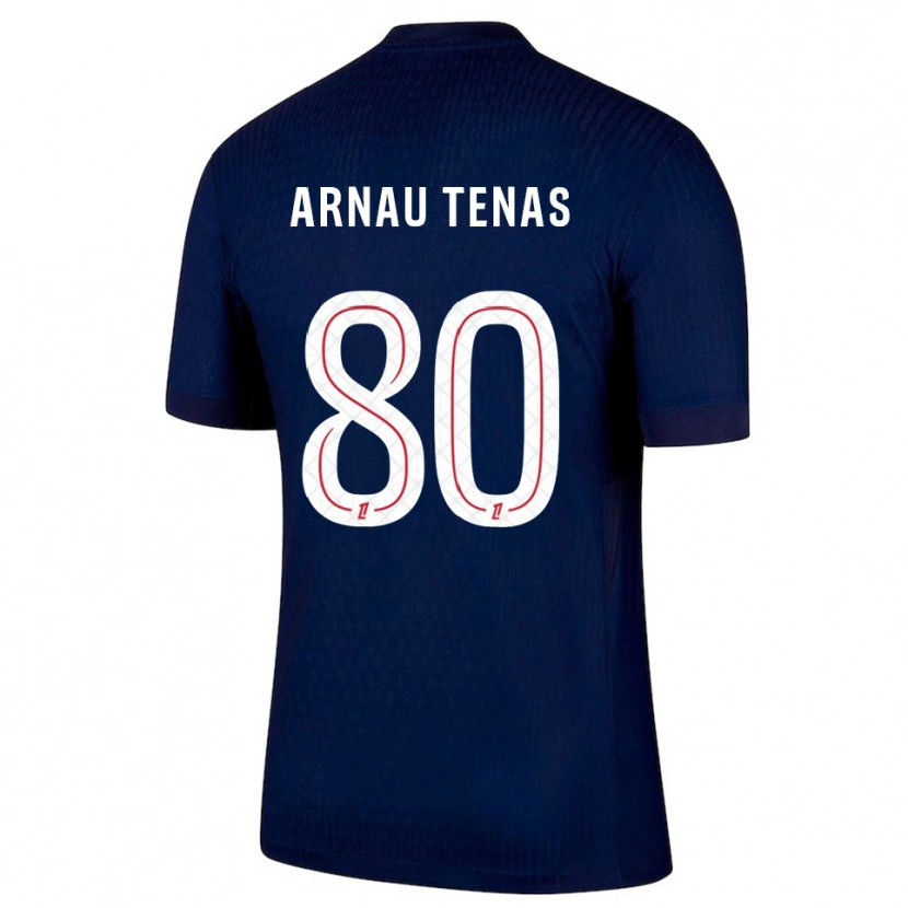 Danxen Hombre Camiseta Arnau Tenas #80 Azul Marino Rojo 1ª Equipación 2025/26 La Camisa