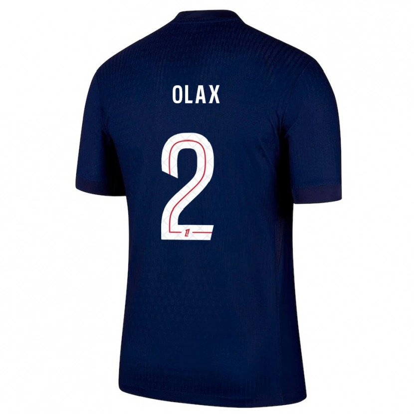 Danxen Hombre Camiseta Djamy Olax #2 Azul Marino Rojo 1ª Equipación 2025/26 La Camisa