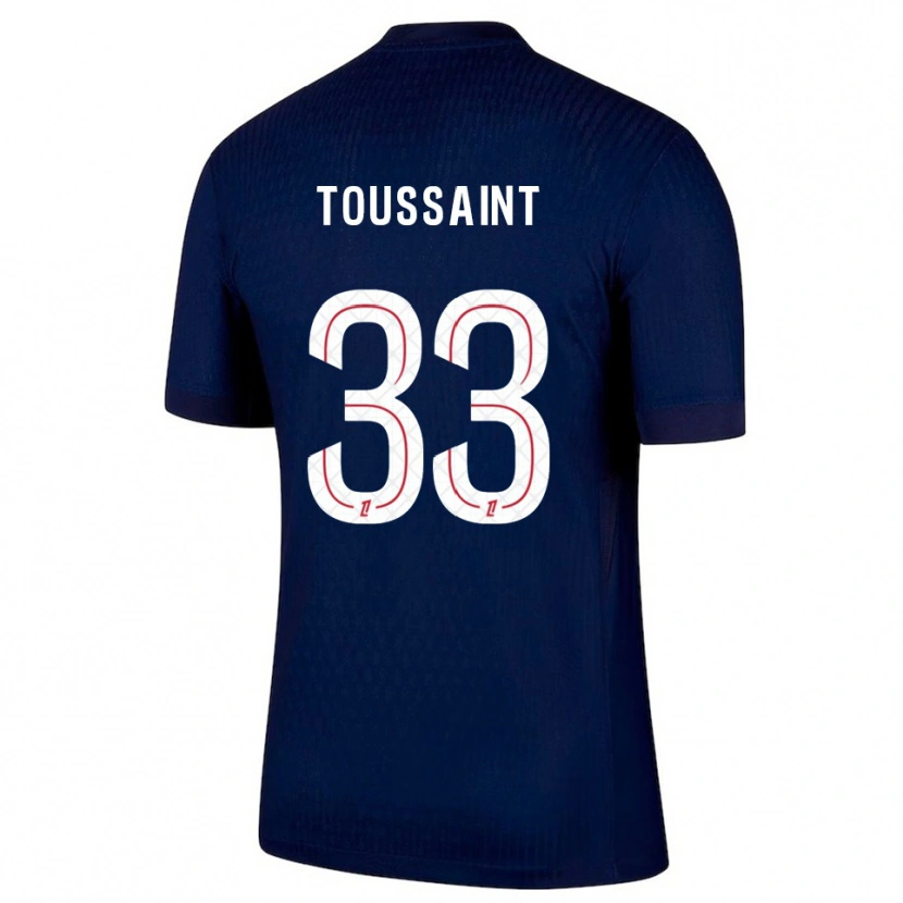 Danxen Hombre Camiseta Océane Toussaint #33 Azul Marino Rojo 1ª Equipación 2025/26 La Camisa