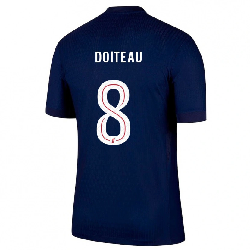 Danxen Hombre Camiseta Benoit Doiteau #8 Azul Marino Rojo 1ª Equipación 2025/26 La Camisa