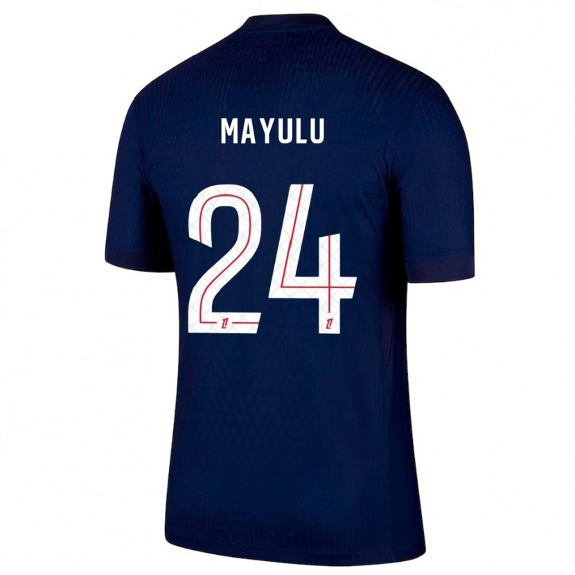 Danxen Hombre Camiseta Senny Mayulu #24 Azul Marino Rojo 1ª Equipación 2025/26 La Camisa