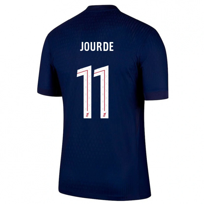 Danxen Hombre Camiseta Florianne Jourde #11 Azul Marino Rojo 1ª Equipación 2025/26 La Camisa