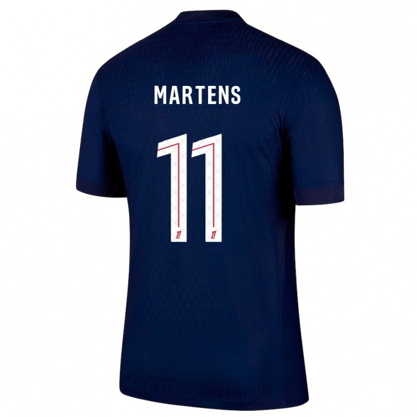 Danxen Hombre Camiseta Lieke Martens #11 Azul Marino Rojo 1ª Equipación 2025/26 La Camisa