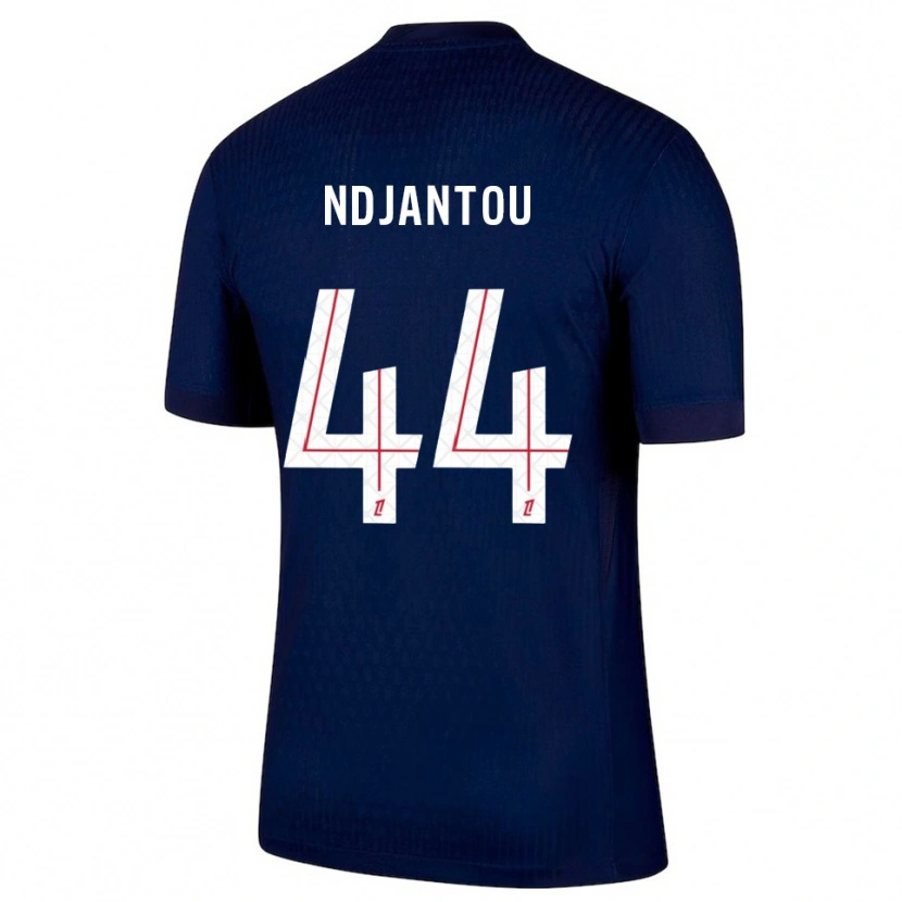 Danxen Hombre Camiseta Quentin Ndjantou #44 Azul Marino Rojo 1ª Equipación 2025/26 La Camisa