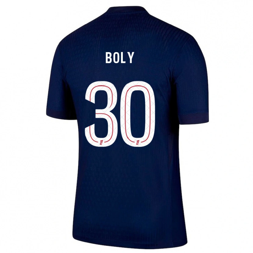 Danxen Hombre Camiseta David Boly #30 Azul Marino Rojo 1ª Equipación 2025/26 La Camisa