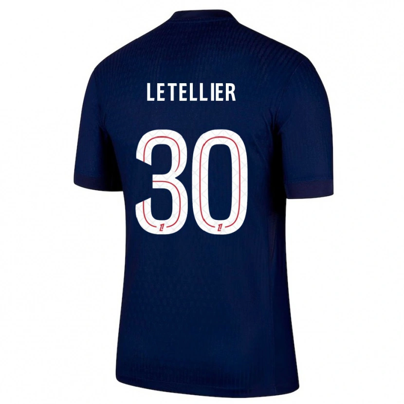 Danxen Hombre Camiseta Alexandre Letellier #30 Azul Marino Rojo 1ª Equipación 2025/26 La Camisa