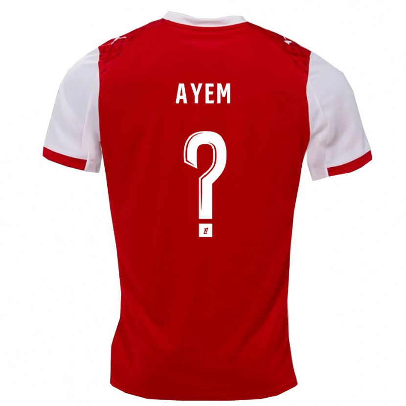 Danxen Hombre Camiseta Grégory Ayem #0 Rojo Blanco 1ª Equipación 2025/26 La Camisa