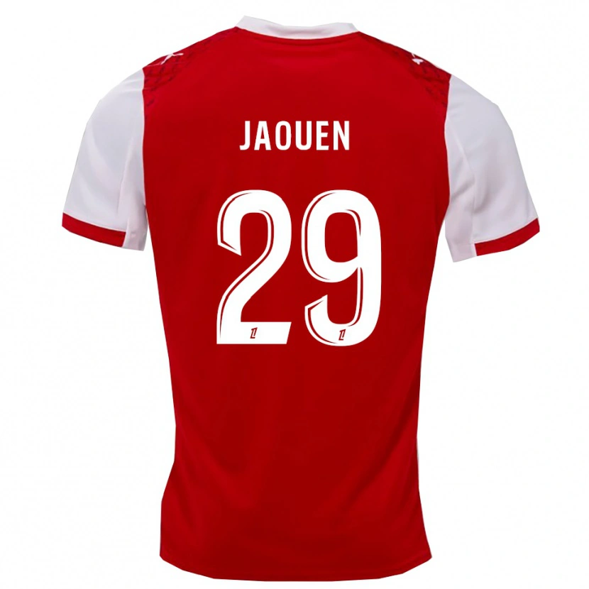 Danxen Hombre Camiseta Ewen Jaouen #29 Rojo Blanco 1ª Equipación 2025/26 La Camisa