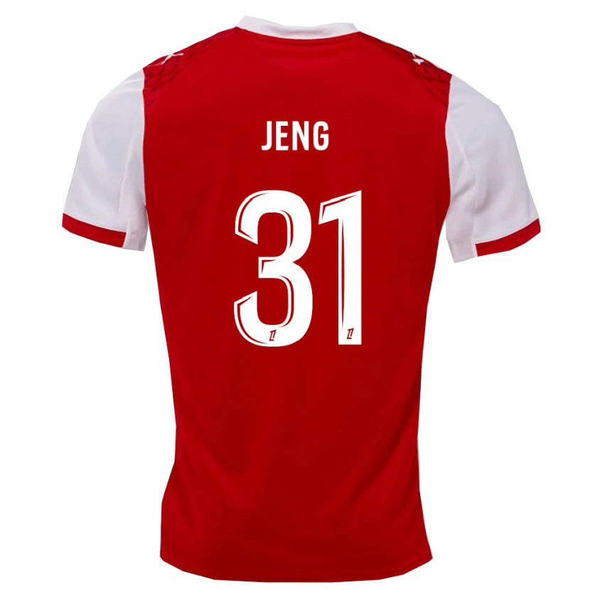 Danxen Hombre Camiseta Malcolm Jeng #31 Rojo Blanco 1ª Equipación 2025/26 La Camisa