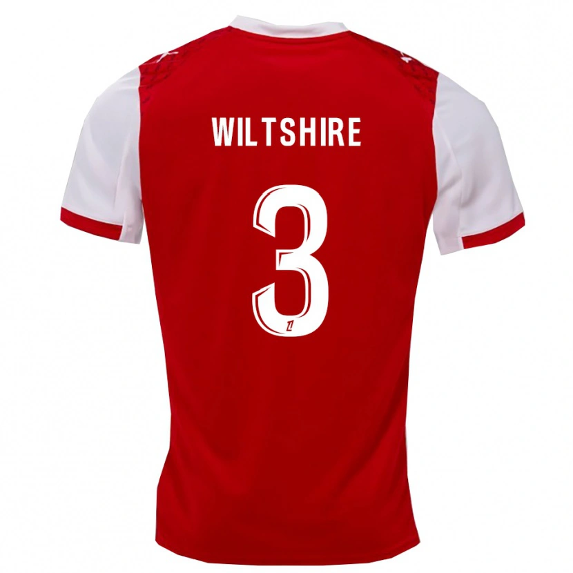 Danxen Hombre Camiseta Tiernny Wiltshire #3 Rojo Blanco 1ª Equipación 2025/26 La Camisa