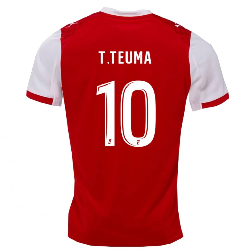 Danxen Hombre Camiseta Teddy Teuma #10 Rojo Blanco 1ª Equipación 2025/26 La Camisa