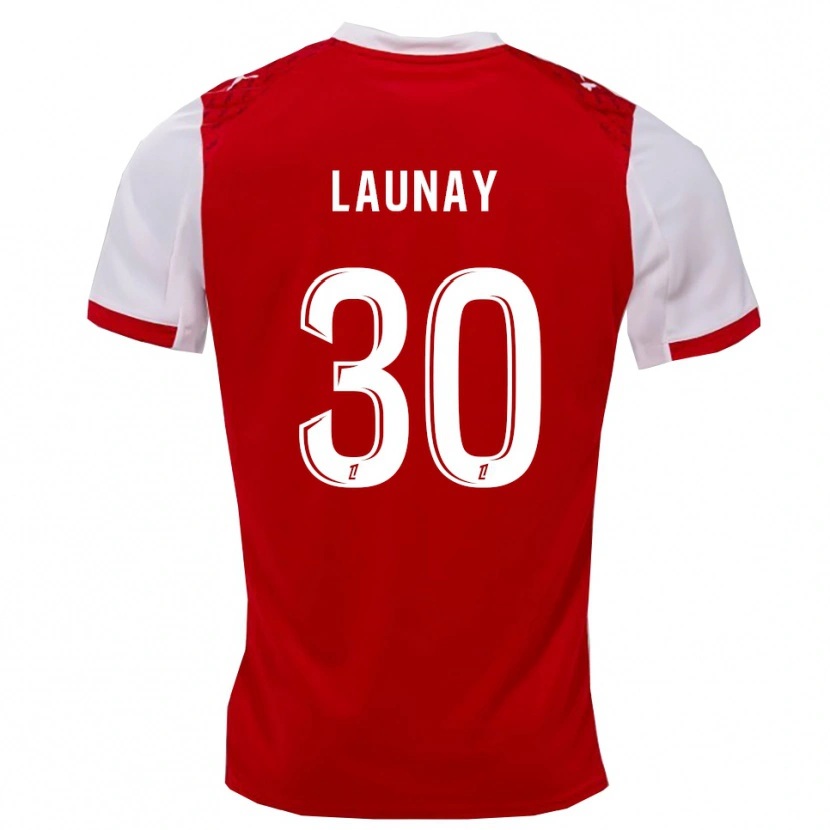 Danxen Hombre Camiseta Elisa Launay #30 Rojo Blanco 1ª Equipación 2025/26 La Camisa