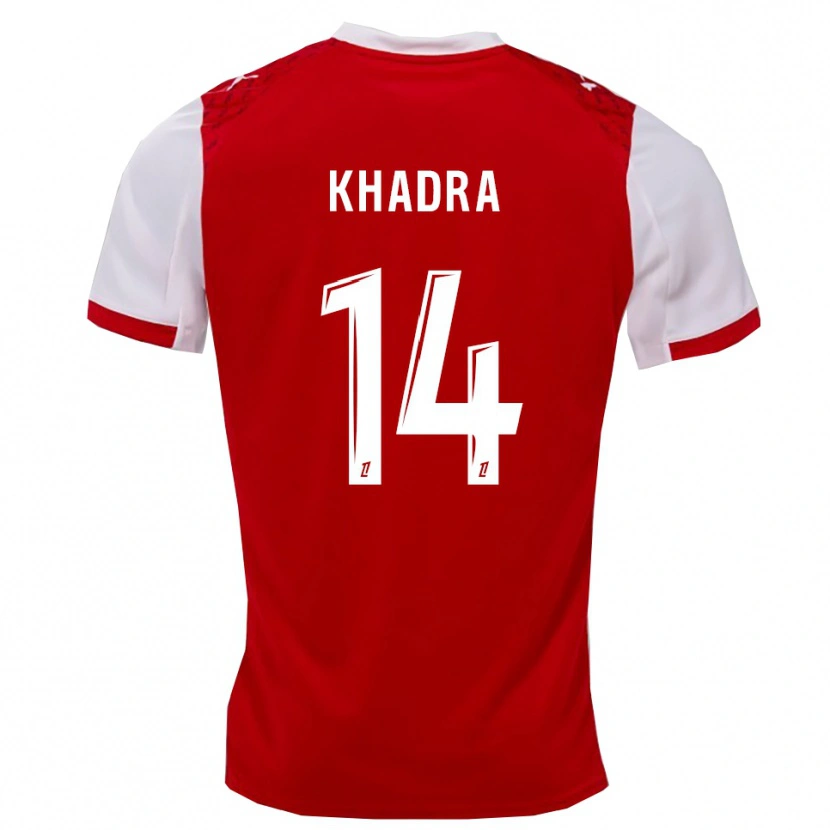 Danxen Hombre Camiseta Reda Khadra #14 Rojo Blanco 1ª Equipación 2025/26 La Camisa
