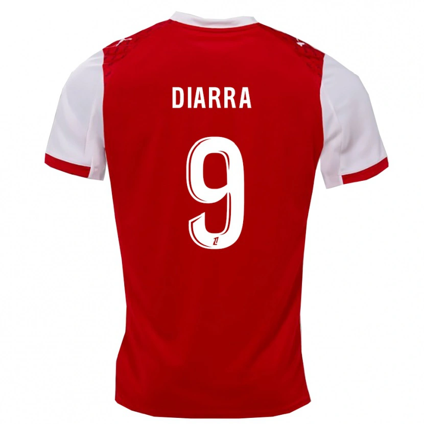 Danxen Hombre Camiseta Thiemoko Diarra #9 Rojo Blanco 1ª Equipación 2025/26 La Camisa