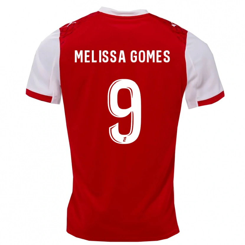 Danxen Hombre Camiseta Melissa Ferreira Gomes #9 Rojo Blanco 1ª Equipación 2025/26 La Camisa