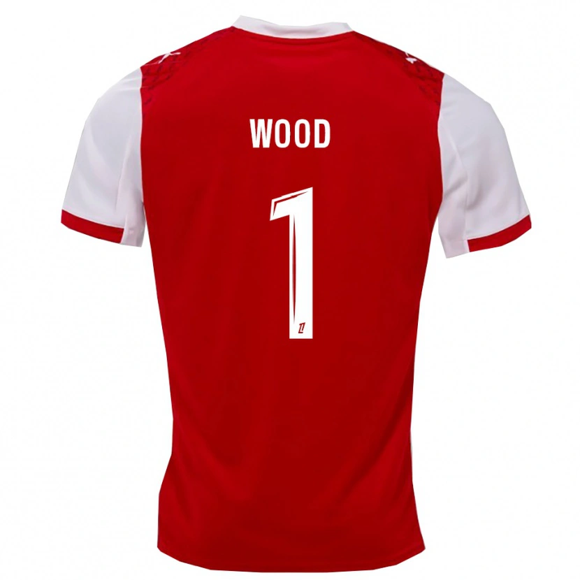 Danxen Hombre Camiseta Mackenzie Wood #1 Rojo Blanco 1ª Equipación 2025/26 La Camisa