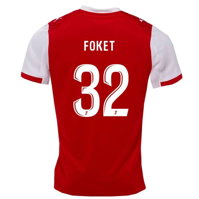 Danxen Hombre Camiseta Thomas Foket #32 Rojo Blanco 1ª Equipación 2025/26 La Camisa