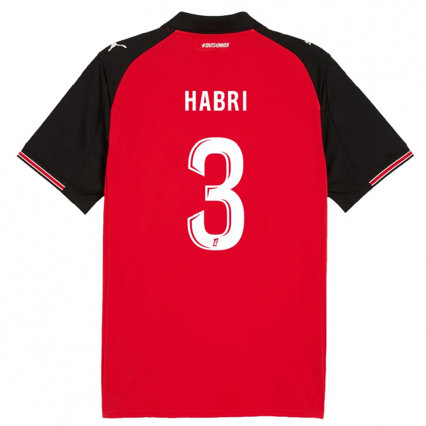 Danxen Hombre Camiseta Issa Habri #3 Rojo Negro 1ª Equipación 2025/26 La Camisa