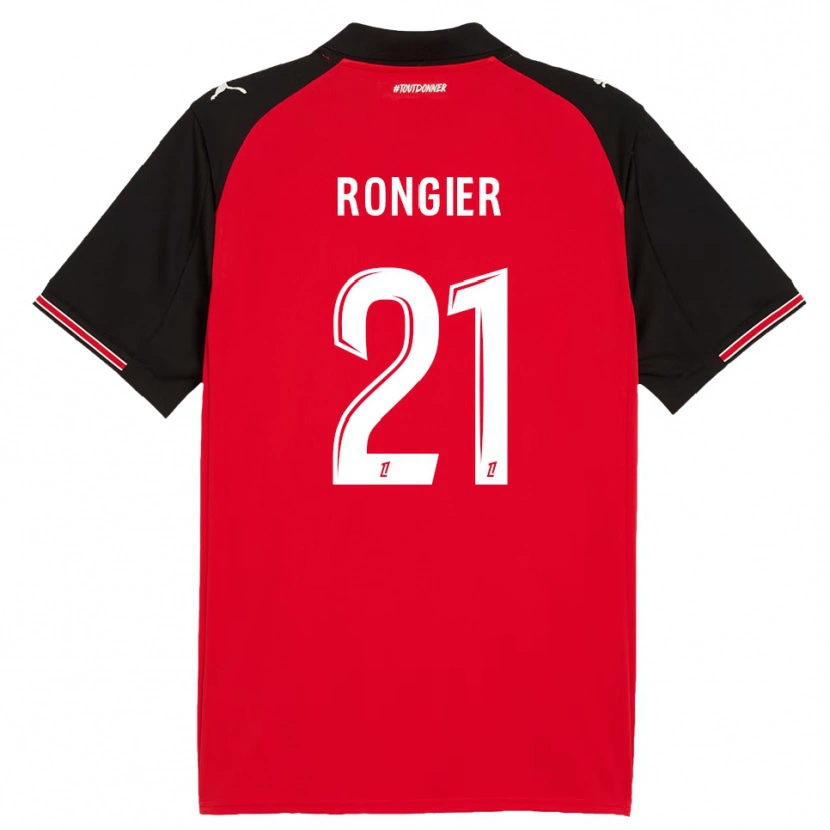 Danxen Hombre Camiseta Valentin Rongier #21 Rojo Negro 1ª Equipación 2025/26 La Camisa