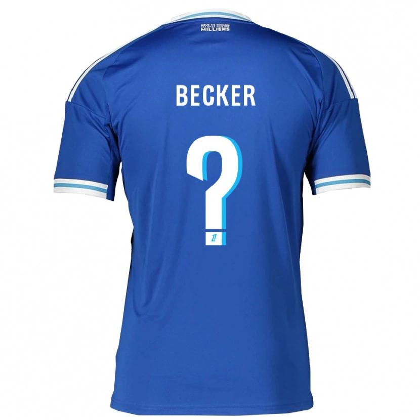 Danxen Hombre Camiseta Yoann Becker #0 Azul Blanco 1ª Equipación 2025/26 La Camisa