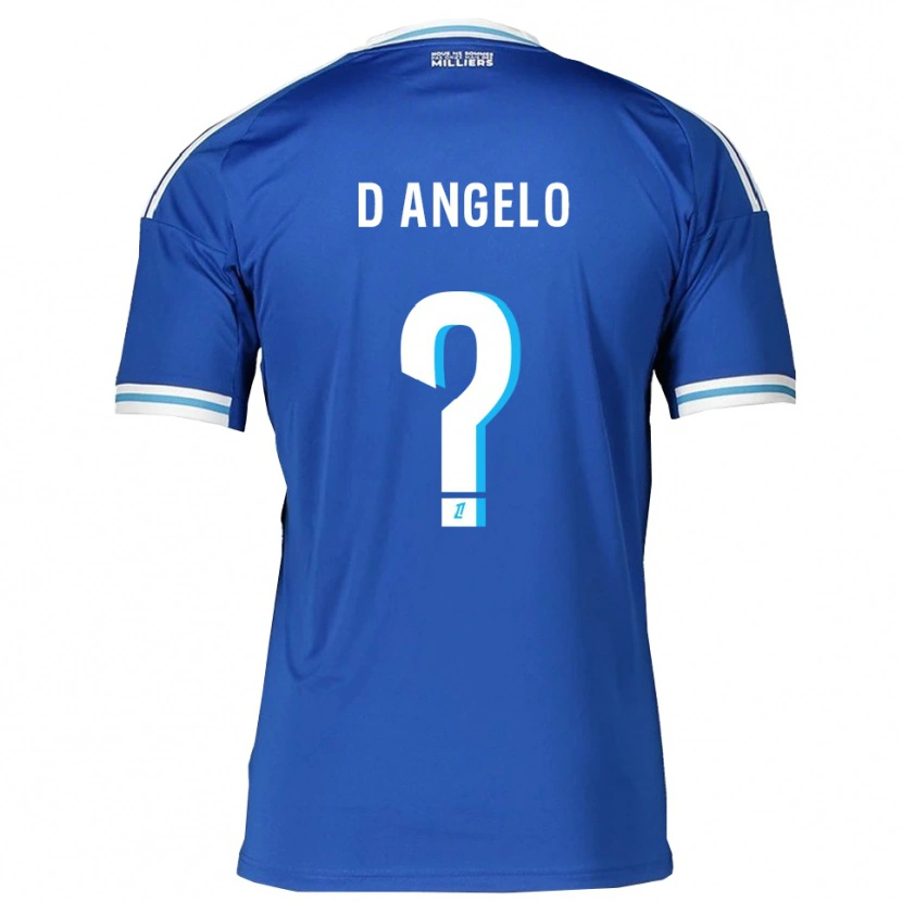 Danxen Hombre Camiseta Gianni D'angelo #0 Azul Blanco 1ª Equipación 2025/26 La Camisa