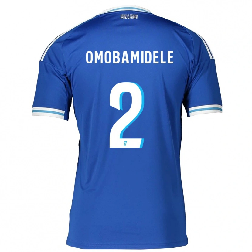 Danxen Hombre Camiseta Andrew Omobamidele #2 Azul Blanco 1ª Equipación 2025/26 La Camisa